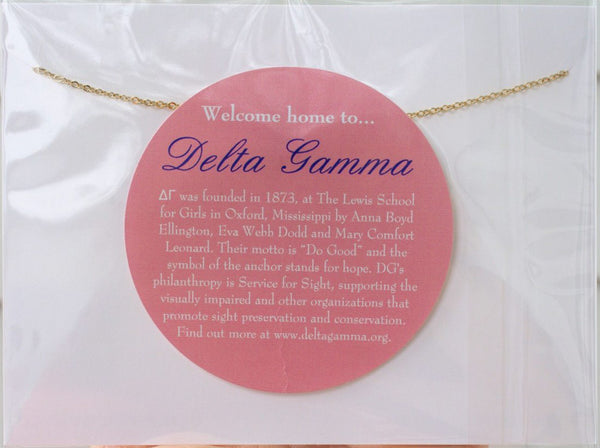 Delta Gamma DEE GEE Mini Sorority Letter Necklace
