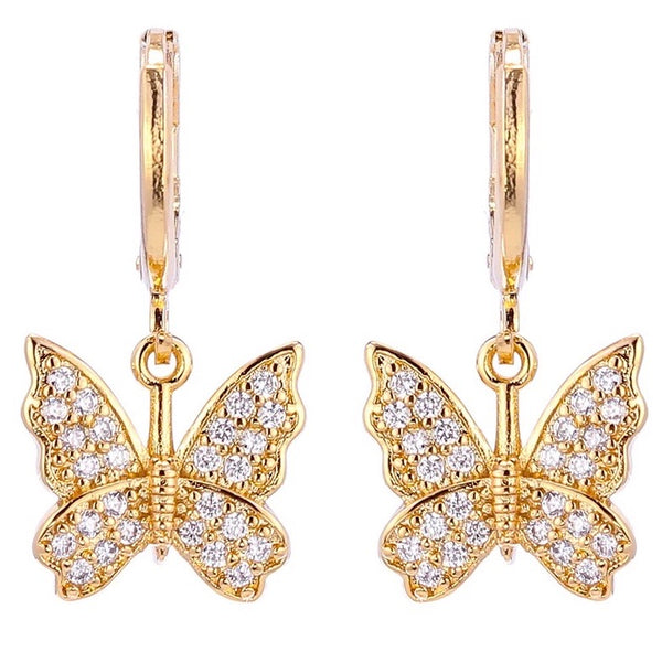 Anya Rhiannon Butterfly Drop Earrings